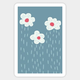 Raining Flowery Clouds Magnet